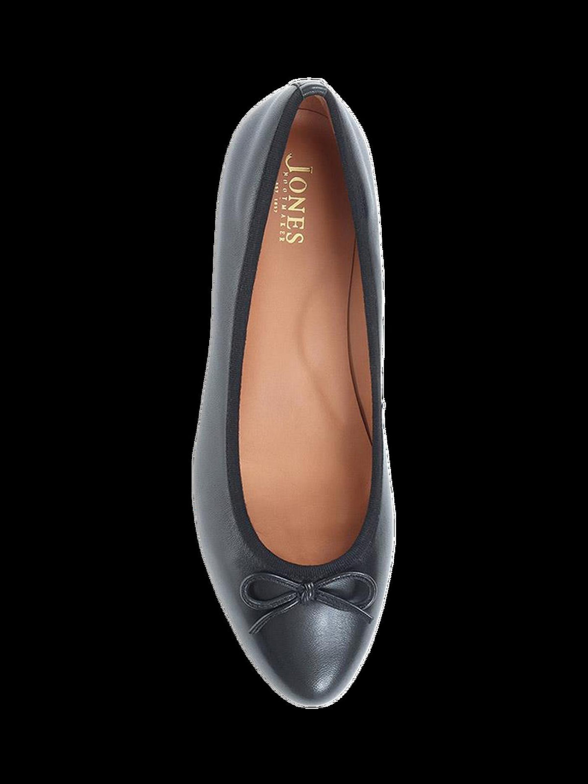 Women's Leather Ballet Flats in Black view 5 | leather ballet flats | SAVINTARI