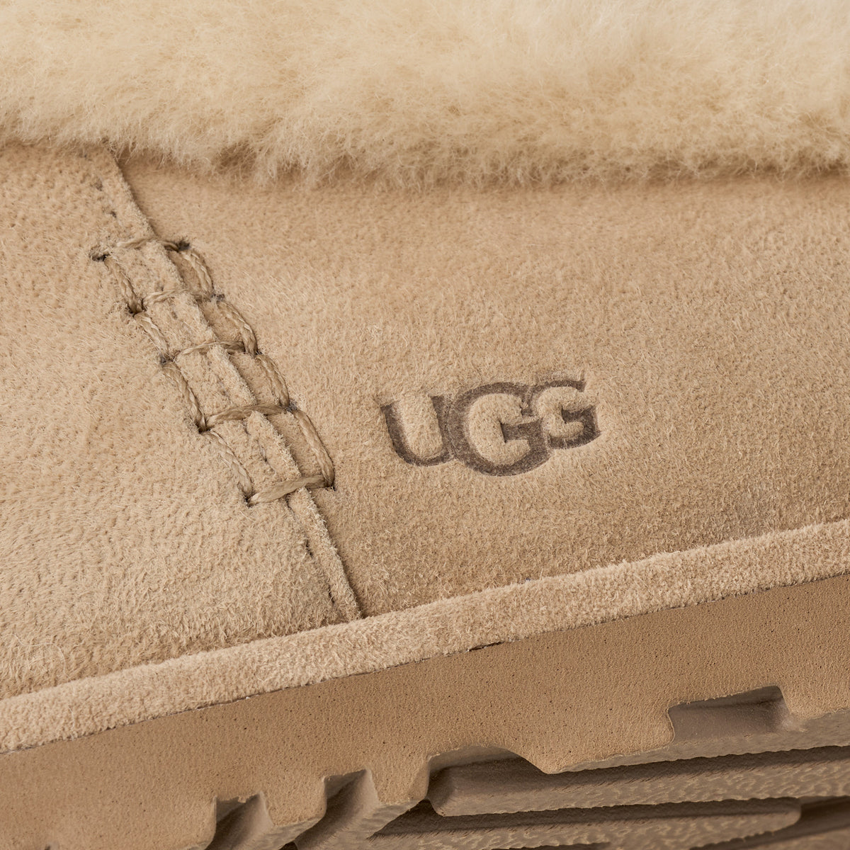 Women's Suede Ballet Flats in Sand view 5 | suede ballet flats | SAVINTARI