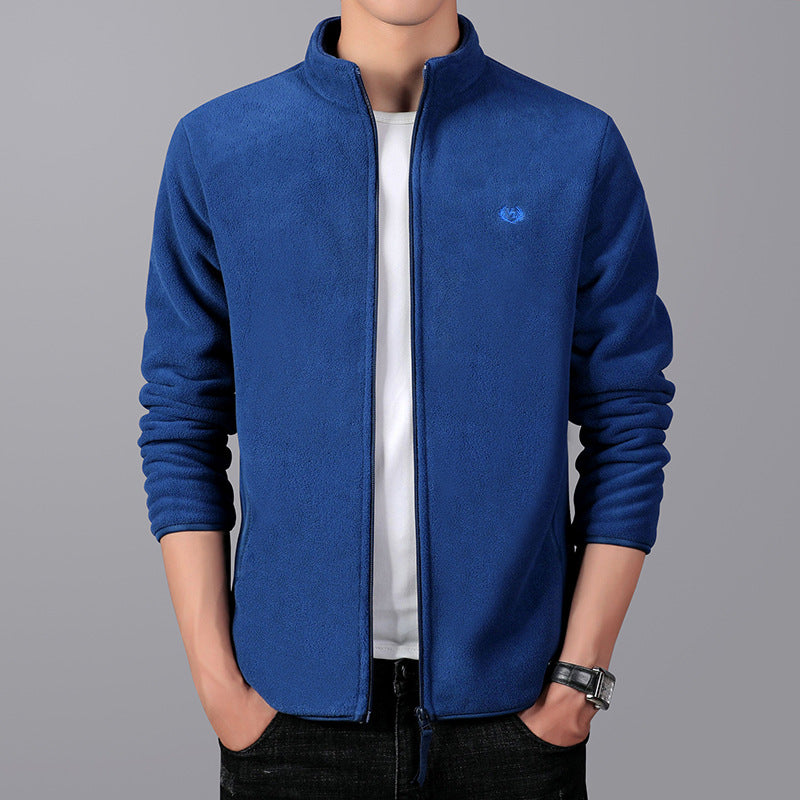 Men's 【A Warm Gift in Winter】 Lightweight Full Zip Outdoor Casual Soft Fleece - Black | SAVINTARI