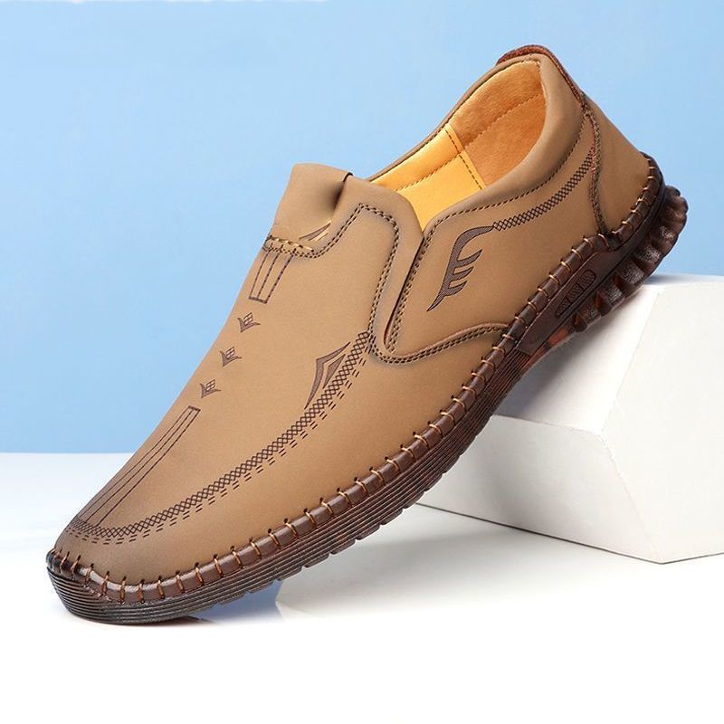 Men's Comfortable Soft-sole Flat Shoes - Black | SAVINTARI