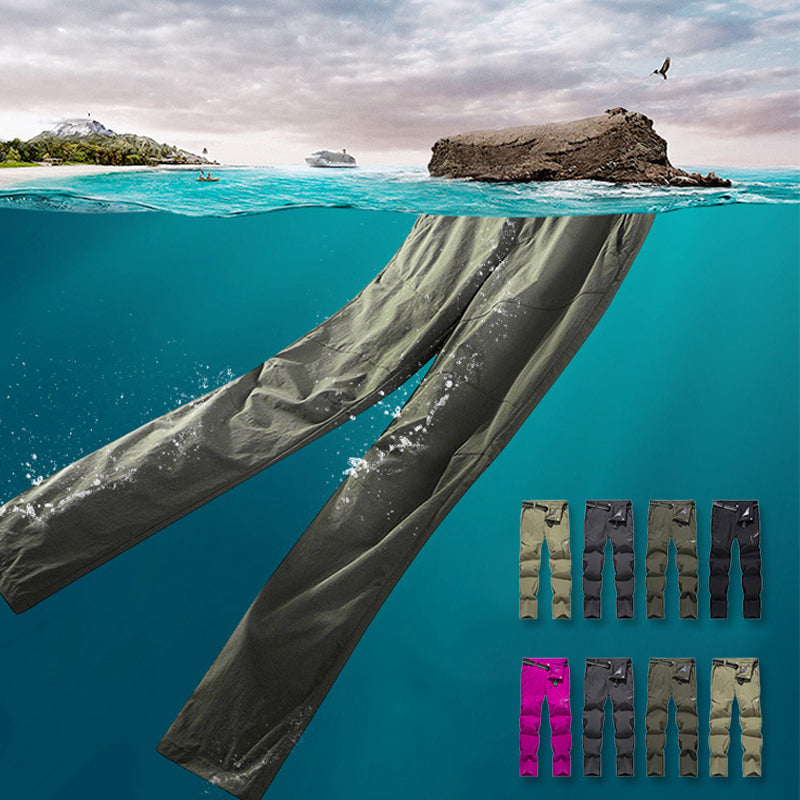Men's High Stretch Multi-pocket Quick-drying Cargo Pants for Men/Women - Khaki/Men | SAVINTARI