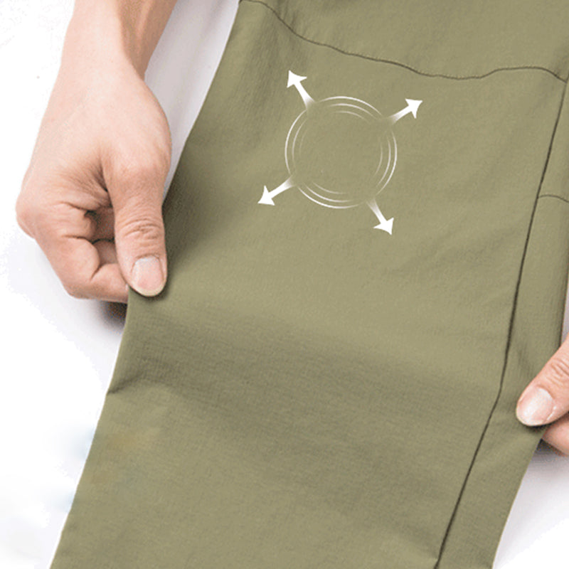 Men's High Stretch Multi-pocket Quick-drying Cargo Pants for Men/Women - Khaki/Men | SAVINTARI