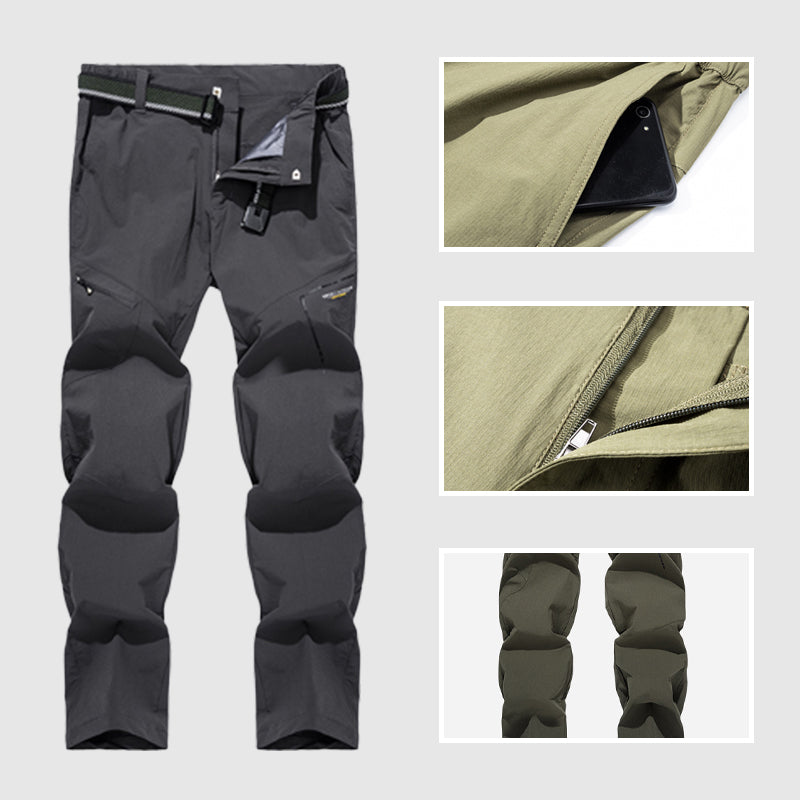 Men's High Stretch Multi-pocket Quick-drying Cargo Pants for Men/Women - Khaki/Men | SAVINTARI