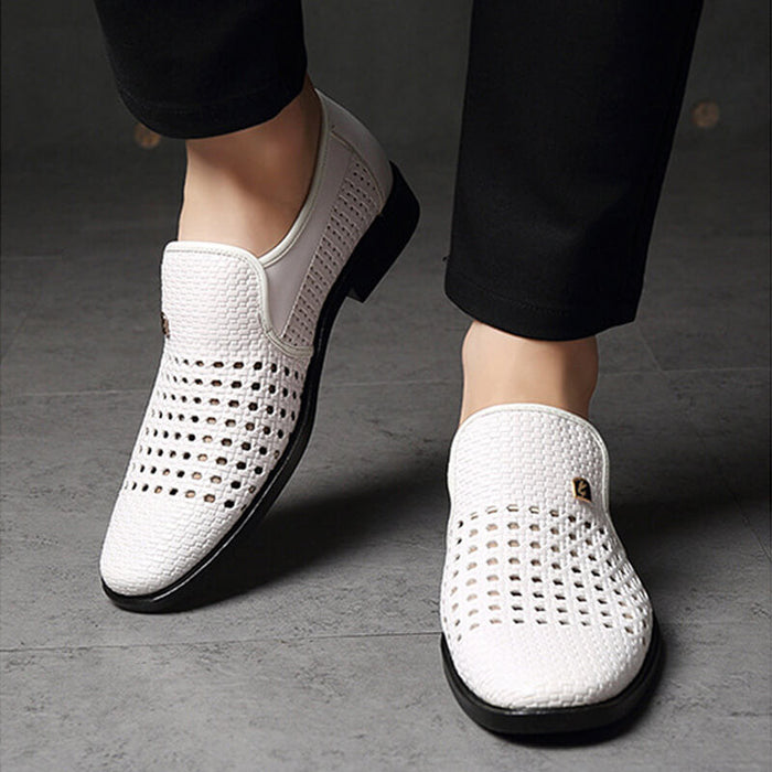 Men's Anti slip soft soled elevated sandals - White | Casual Summer Shoes | SAVINTARI