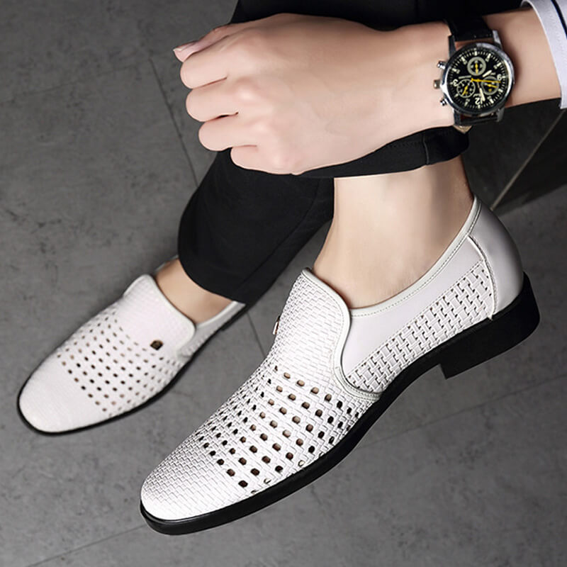 Men's Anti slip soft soled elevated sandals - White | SAVINTARI