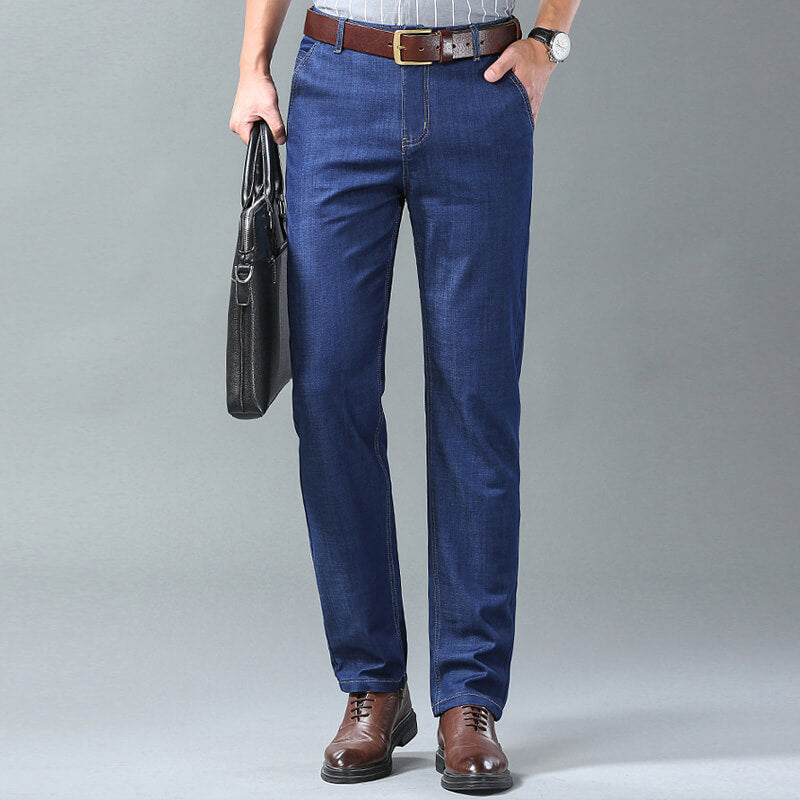 Men's Jeans Loose Straight - Light blue | SAVINTARI
