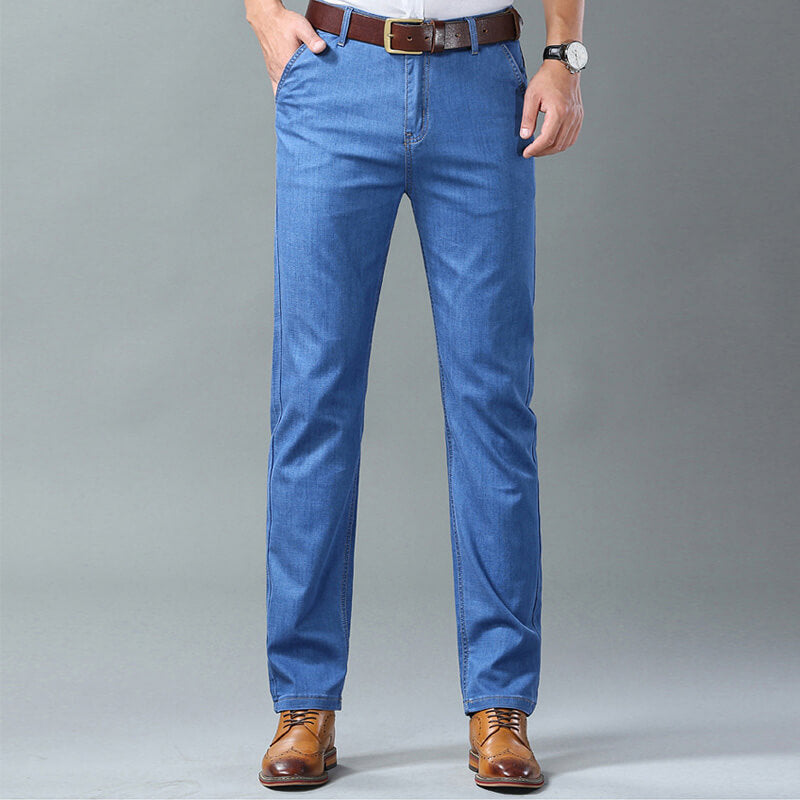 Men's Jeans Loose Straight - Light blue | SAVINTARI