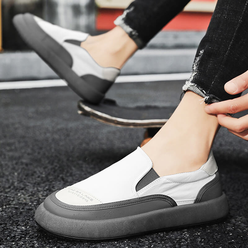Men's Leisure Sports Breathable Lazy Shoes - Grey | SAVINTARI