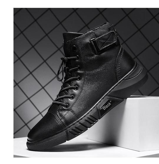 Men's Quality Leather Shoes - Navy | SAVINTARI