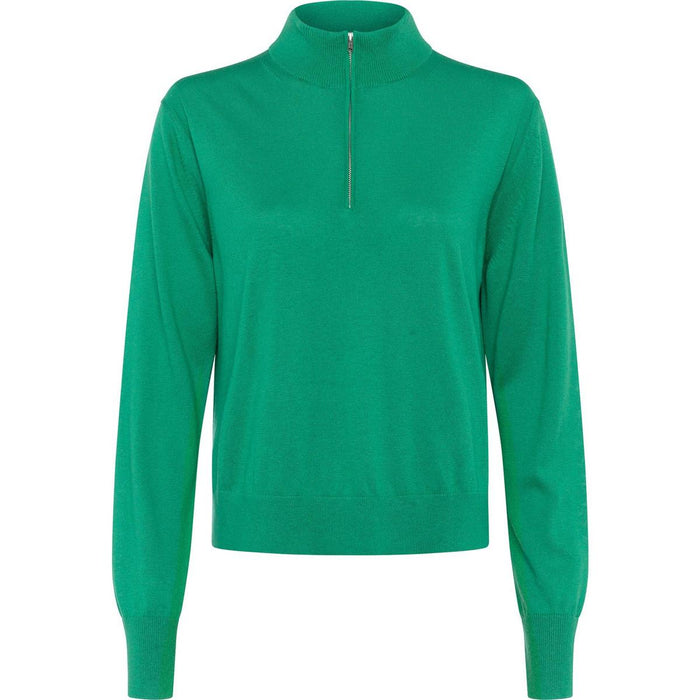 Women's Loxi Half Zip Jumper - Black | Zip Neck Knit | SAVINTARI