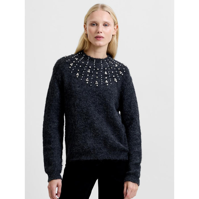 Women's Tatiana Knit Jumper - Black | Women Knitwear Edit | SAVINTARI