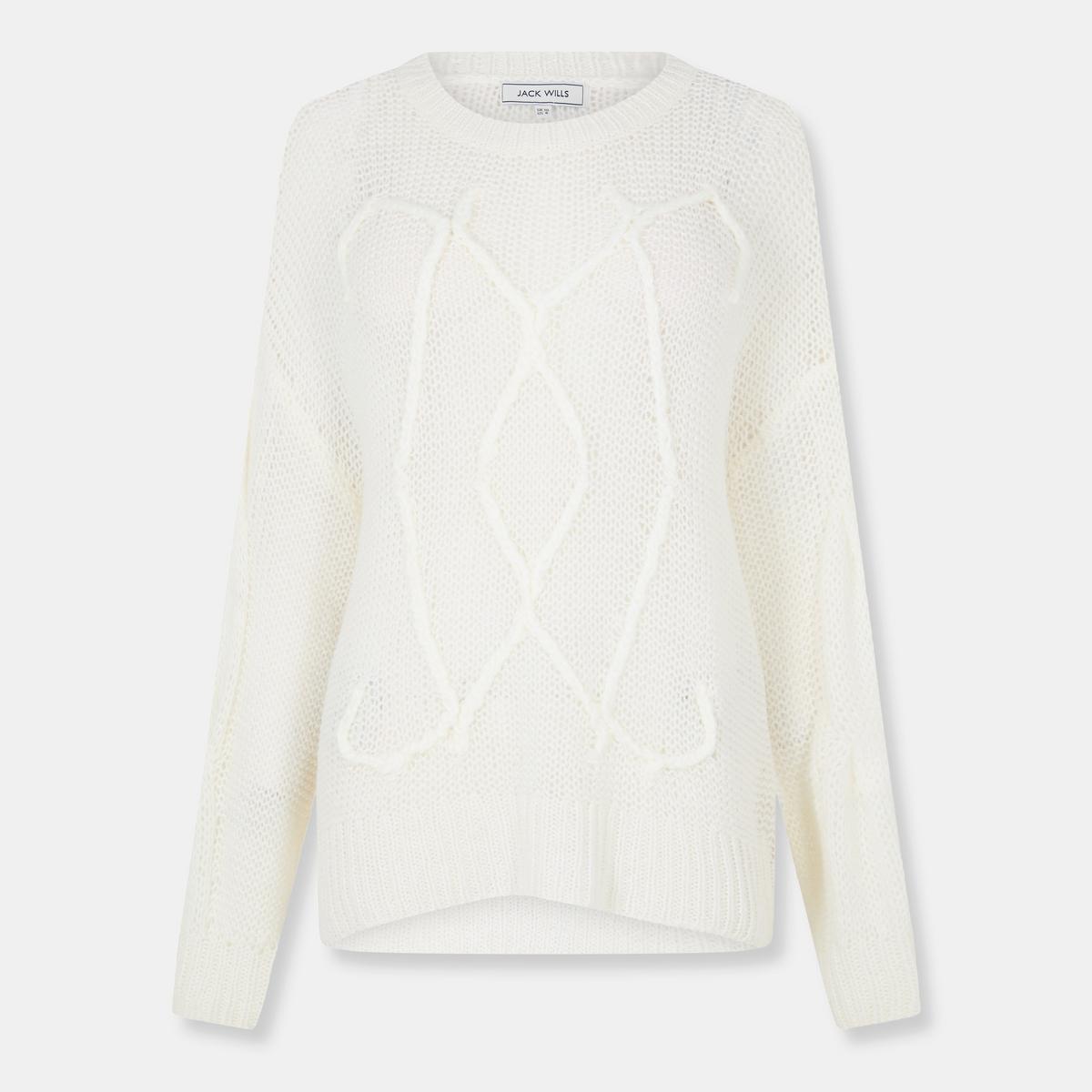 Women's Loose Knit Crew Neck Jumper - Black | SAVINTARI women's jumper