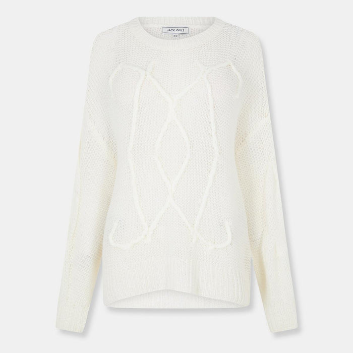 Women's Loose Knit Crew Neck Jumper - Black | Oversized Soft Knit | SAVINTARI