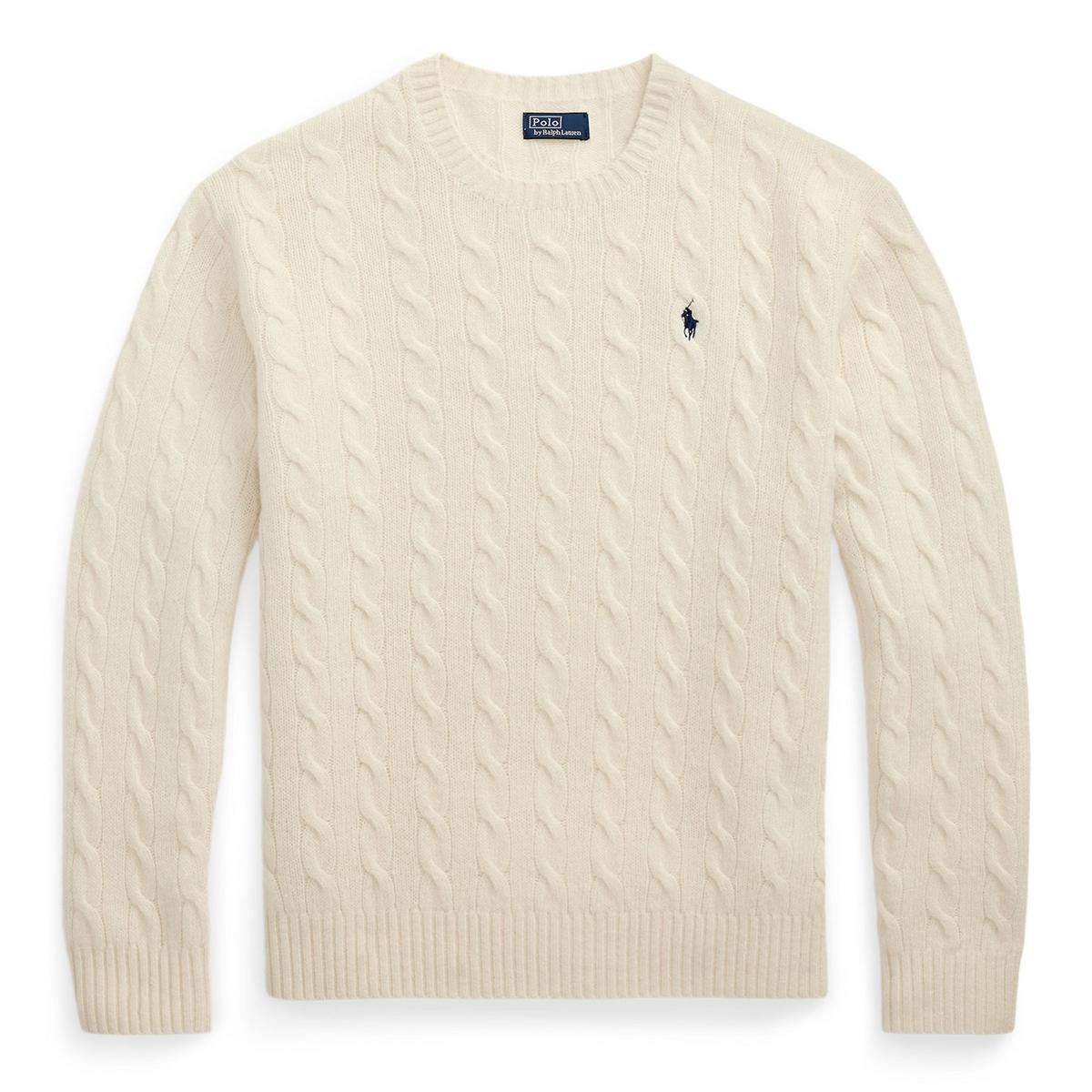 Women's Cable Crew Neck Jumper - Black | SAVINTARI women's jumper