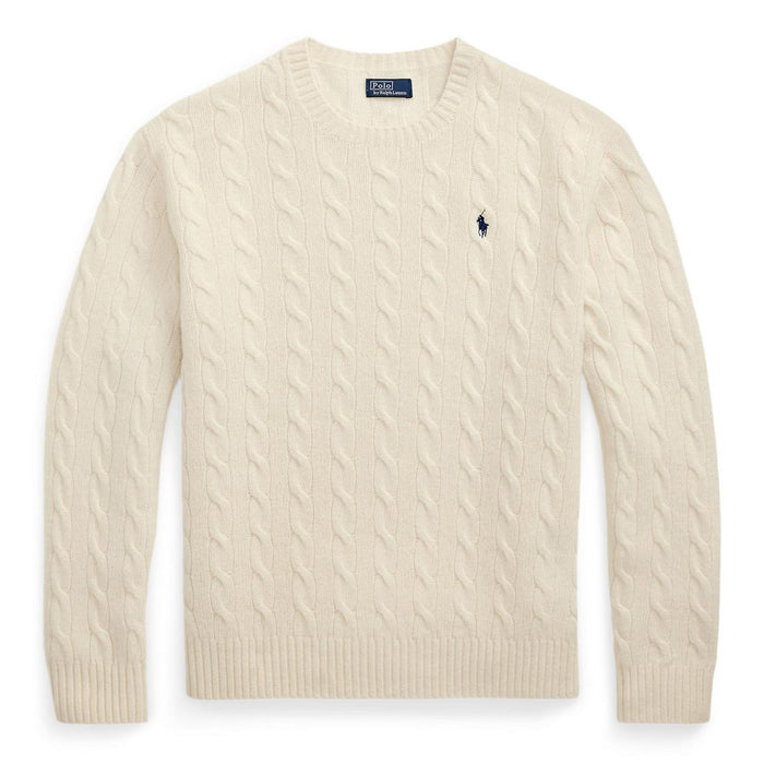 Women's Cable Crew Neck Jumper - Black | Cable Knit Layer | SAVINTARI