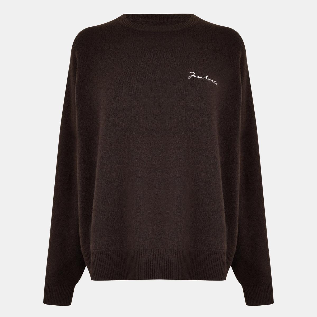 Women's Classic Crew Neck Jumper - Black | SAVINTARI women's jumper
