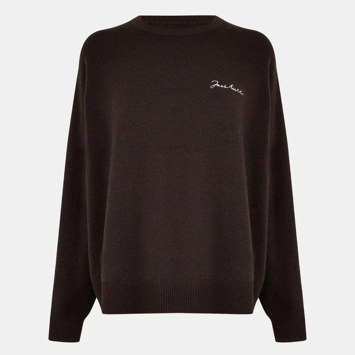 Women's Classic Crew Neck Jumper - Black | Crew Neck Everyday Knit | SAVINTARI