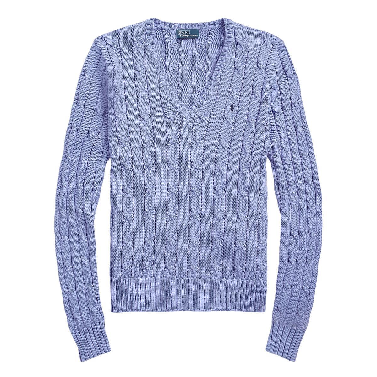 Women's Cable-Knit V-neck Jumper - Black | SAVINTARI women's jumper