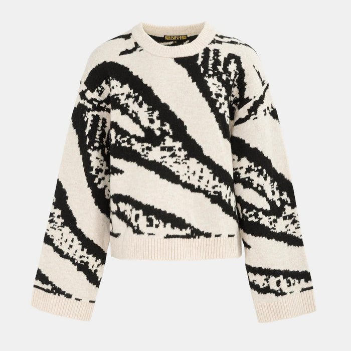 Women's Mix Jumper - Black | Women Knitwear Edit | SAVINTARI