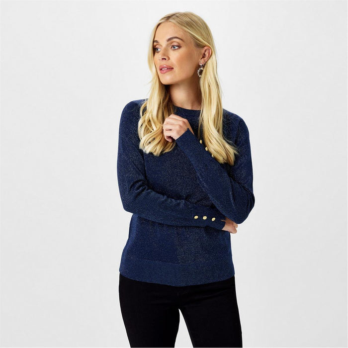 Women's Shimmer Jumper - Black | Women Knitwear Edit | SAVINTARI
