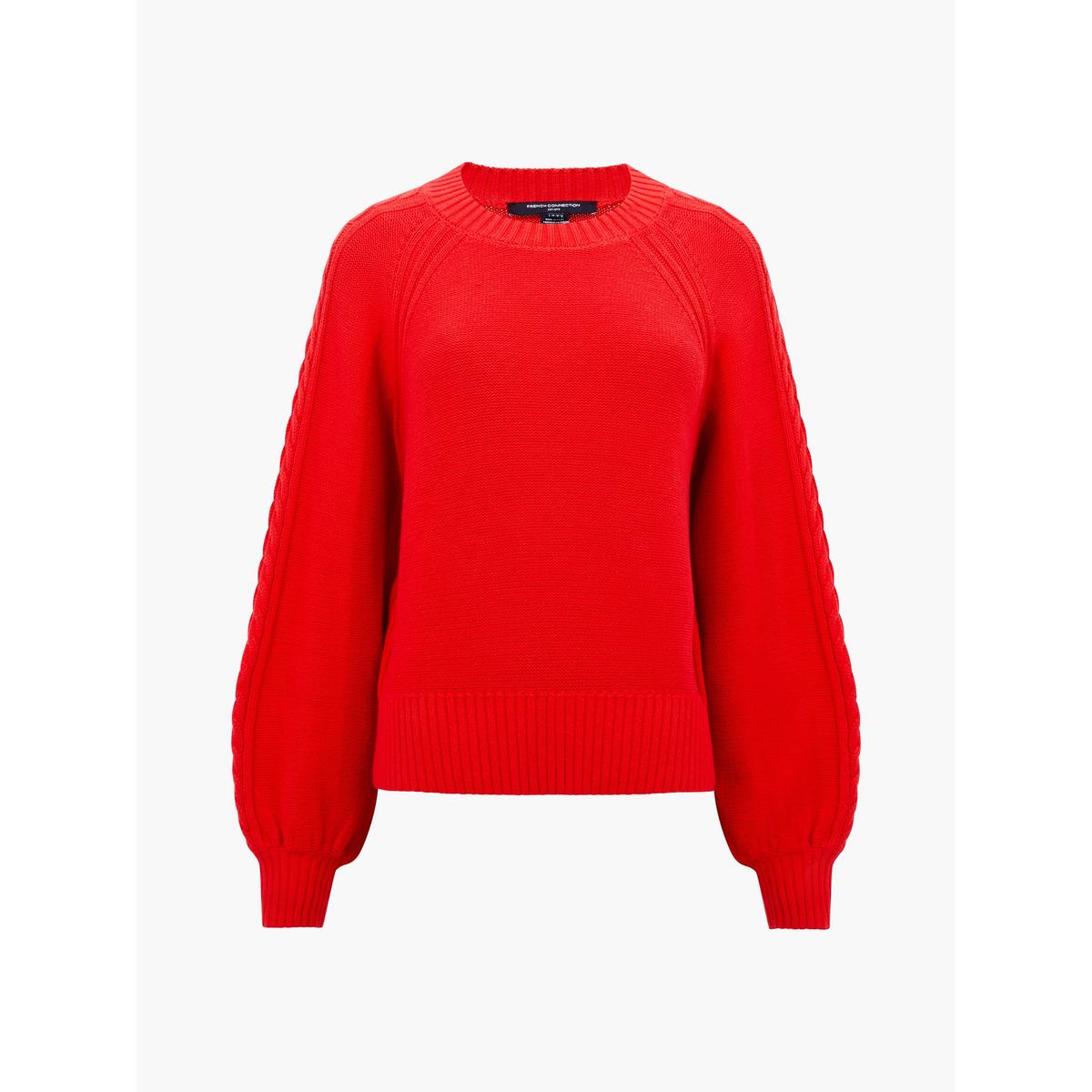Women's Lily Cable Knit Crew Neck Jumper - Black | SAVINTARI women's jumper