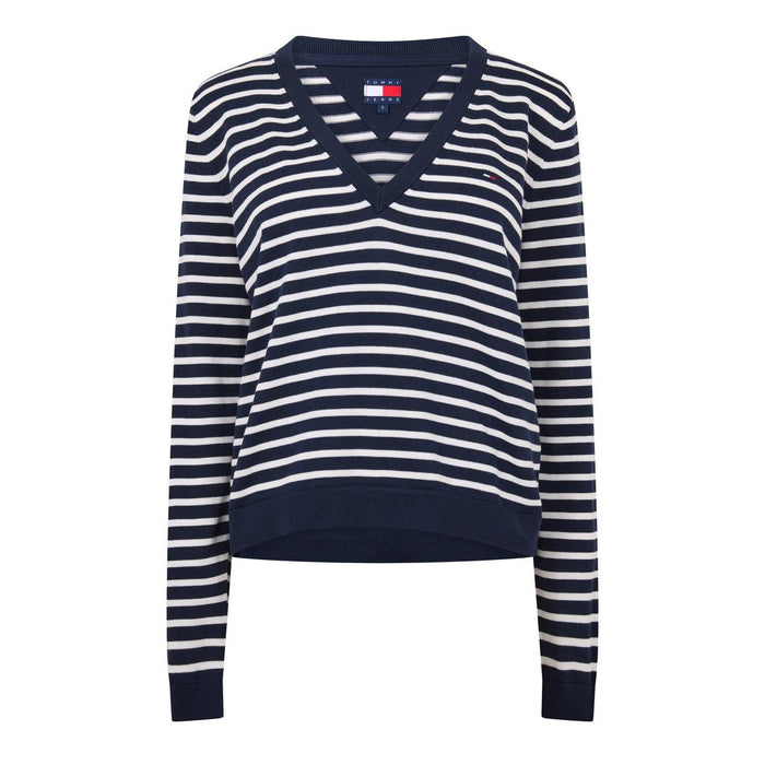 Women's V-Neck Jumper - Black | V-Neck Everyday Knit | SAVINTARI