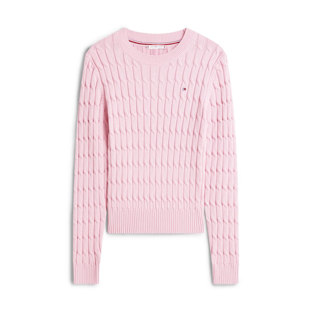 Women's Cable knit crew neck Jumper - Black | SAVINTARI women's jumper
