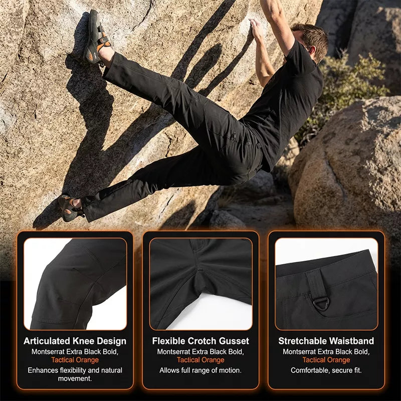 Men's Comfortable & Hardwearing Workwear Pants - Black | SAVINTARI