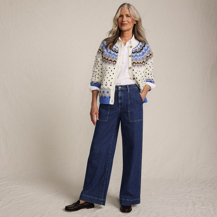 SAVINTARI Women's Lofty Fair Isle Cardigan