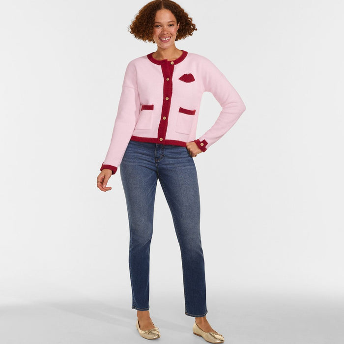 SAVINTARI Women's Pattern Sweater Jacket