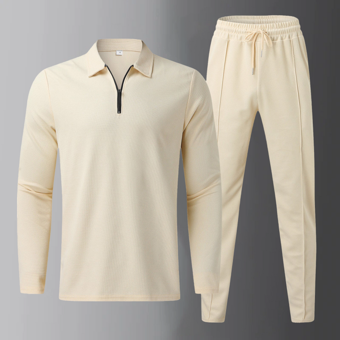 Men's Premium Leisure Set - Beige | Men's Seasonal Edit | SAVINTARI