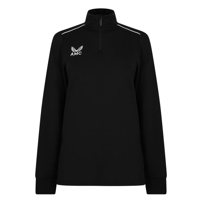 Women's Quarter Zip Jumper - Black | Zip Neck Knit | SAVINTARI