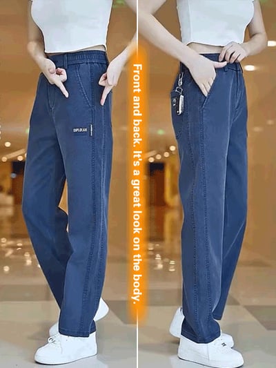 Men's loose, trendy and versatile straight-leg casual pants - Black | SAVINTARI