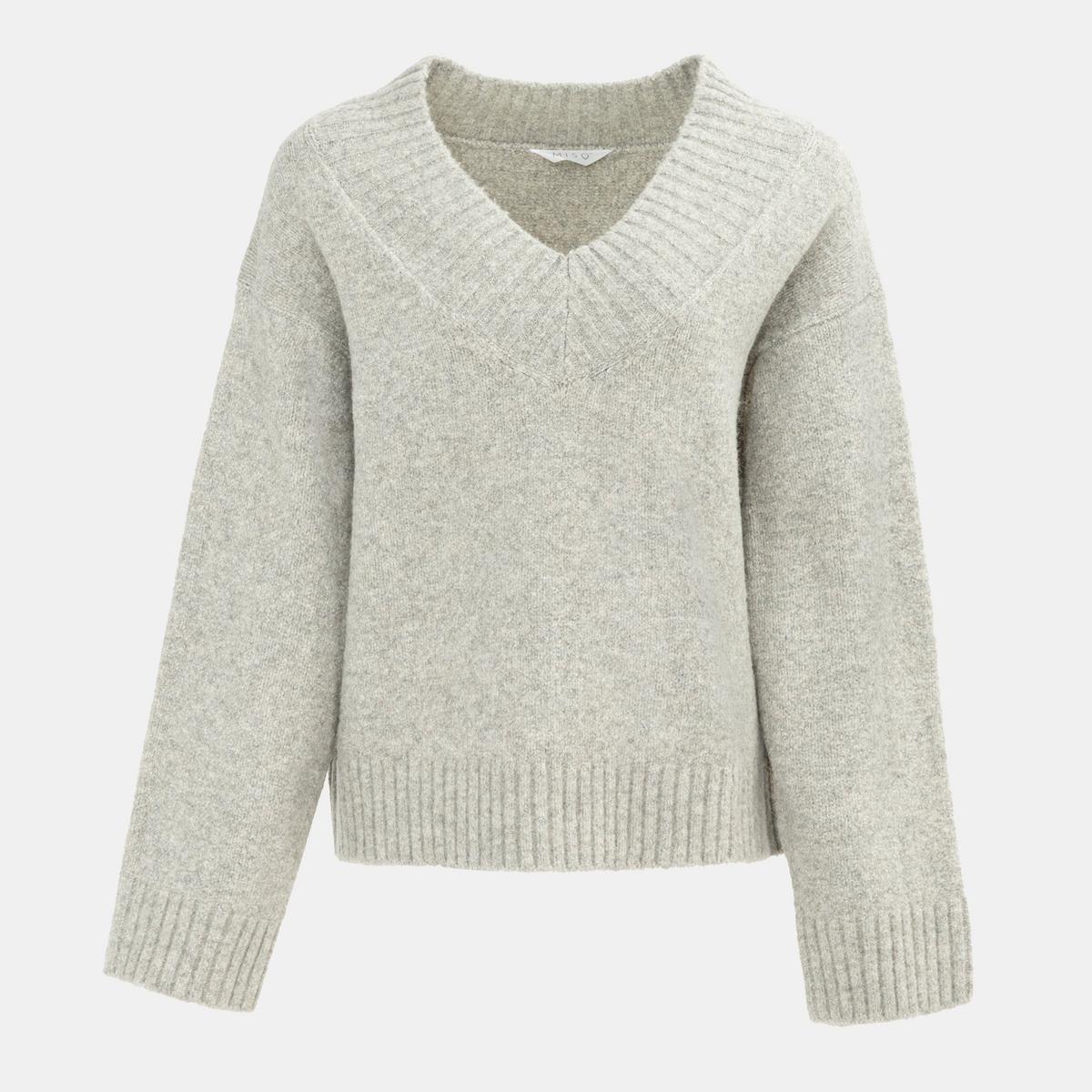 Women's V neck Knit Jumper - Black | SAVINTARI women's jumper