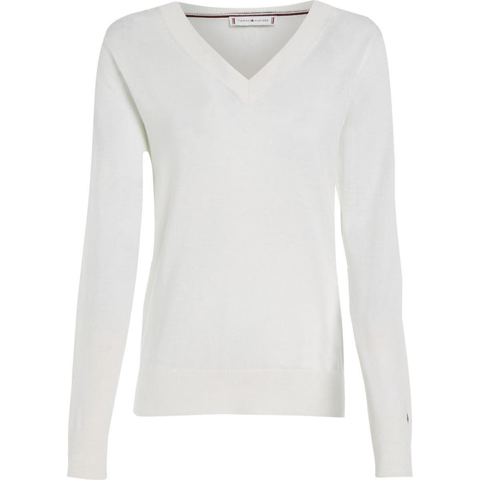 Women's Heritage V Neck Jumper - Black | V-Neck Everyday Knit | SAVINTARI