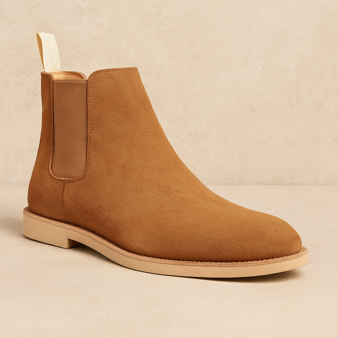 Men's Chelsea Boots in Camel | chelsea boots | SAVINTARI