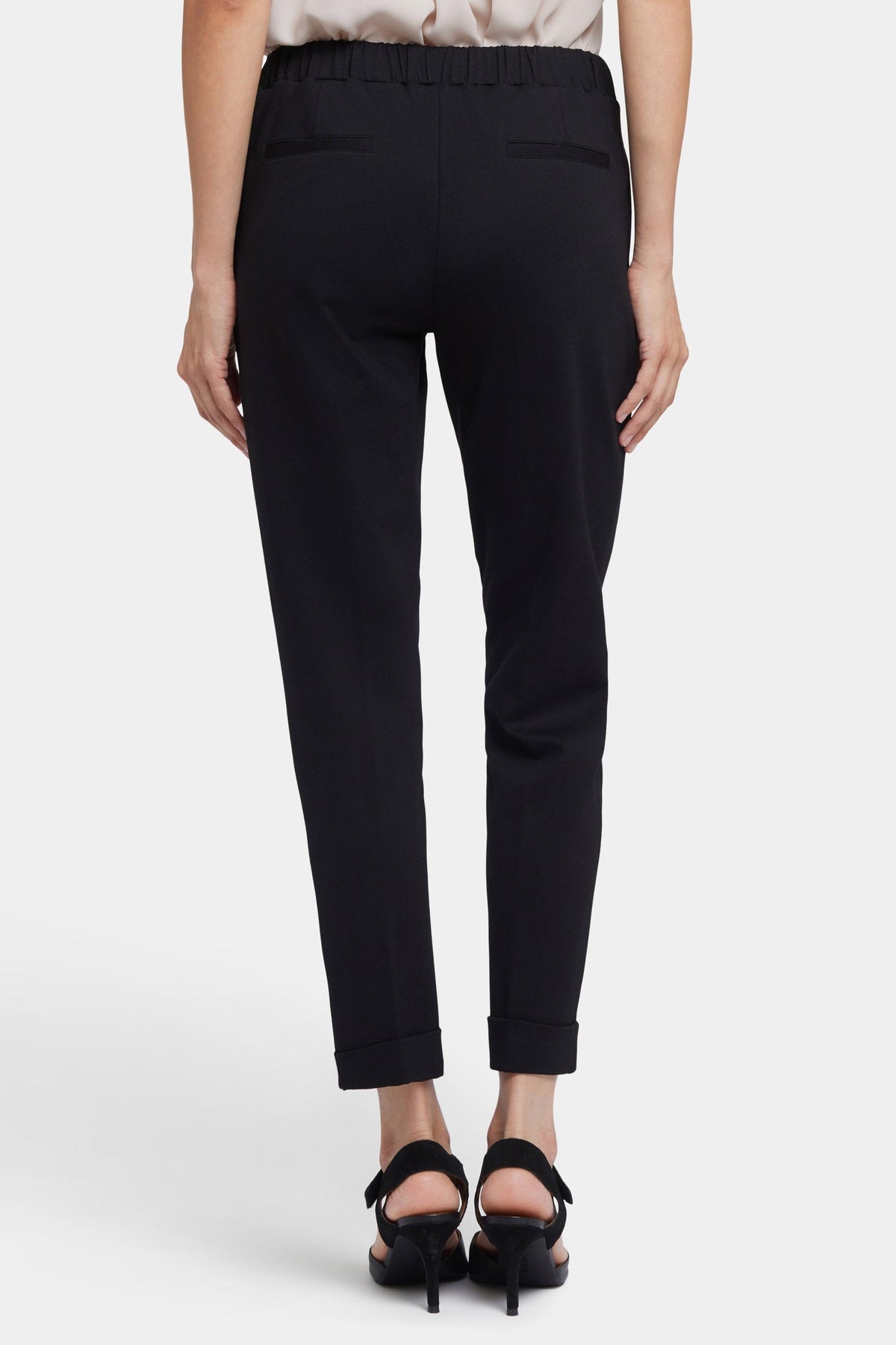Cassidy Ankle Pull-On Trouser Pants - Black - pull on trousers