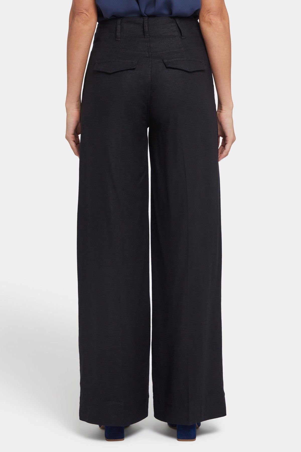 Mona Wide Leg Trouser Pants - Black - wide leg trousers