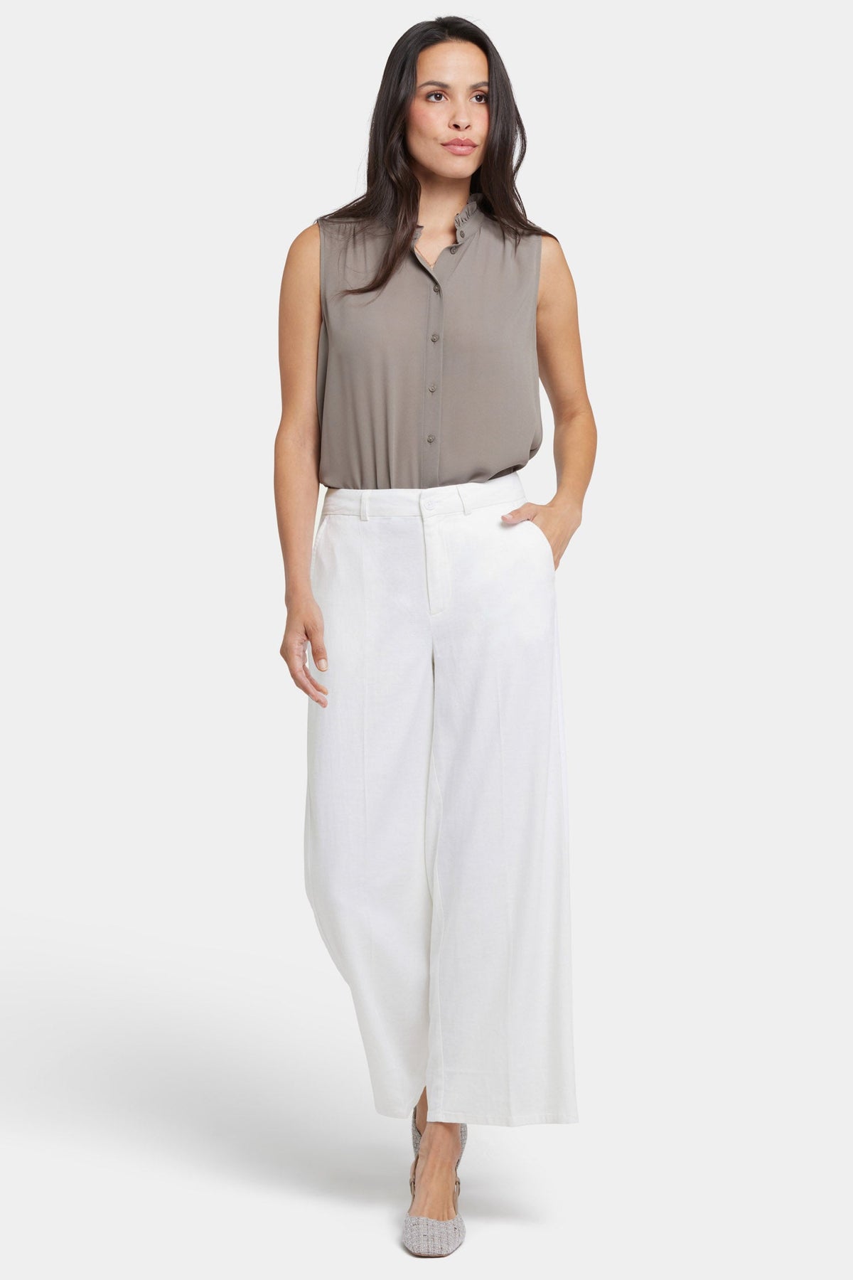 Morgan Trouser Pants - White - tailored trousers
