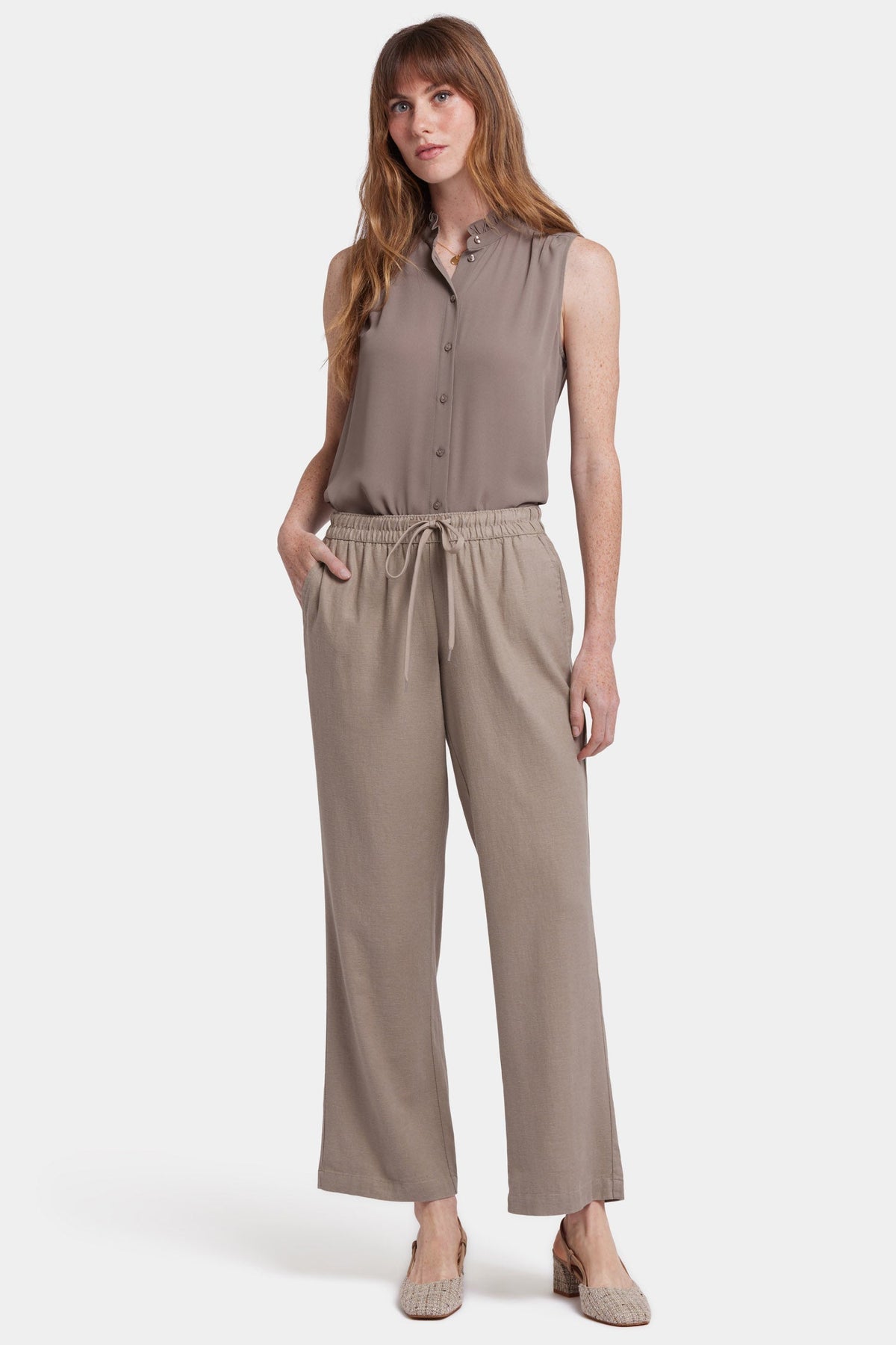 Relaxed Drawstring Pull-On Pants - Saddlewood - pull on trousers