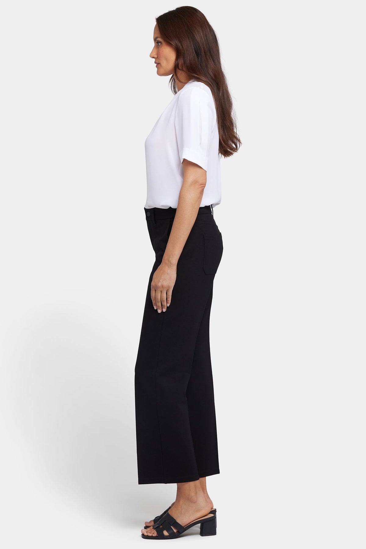 Straight Trouser Pants - Black - straight leg trousers