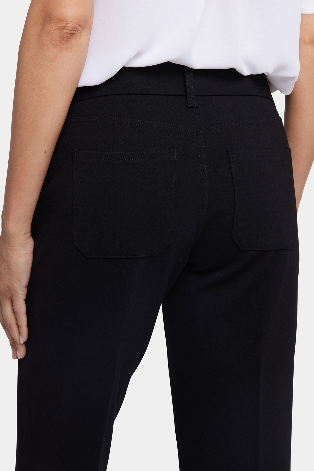 Straight Trouser Pants - Black - straight leg trousers