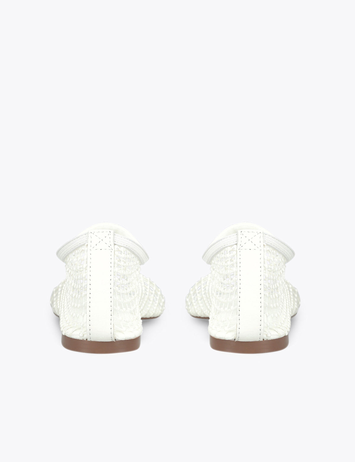 Women's Ballet Flats in White view 3 | ballet flats | SAVINTARI