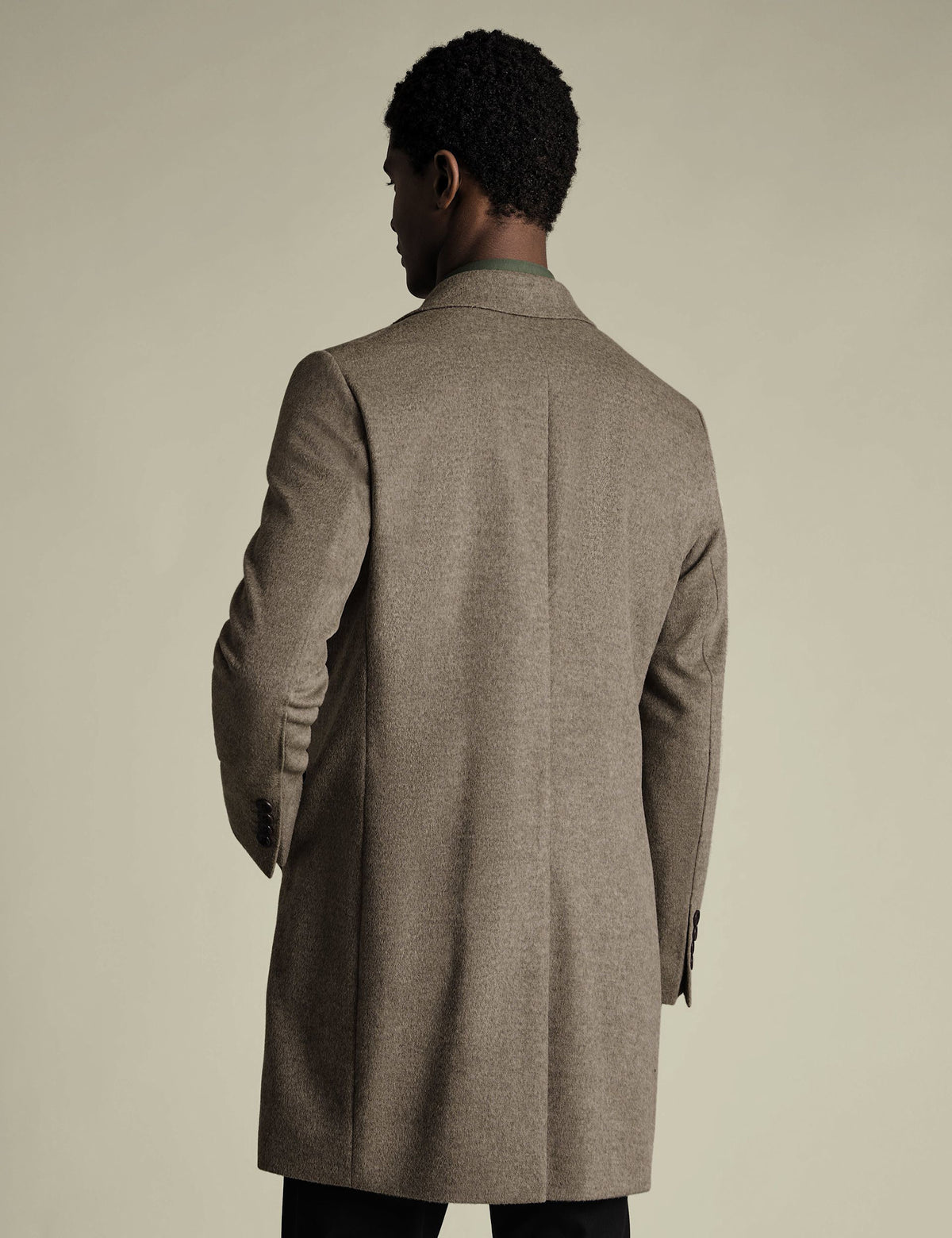 Men's Overcoat in Beige view 4 | mens overcoat | SAVINTARI