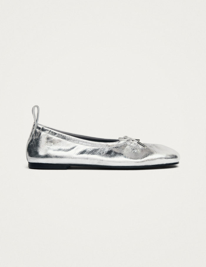 Ballet Flats · Silver