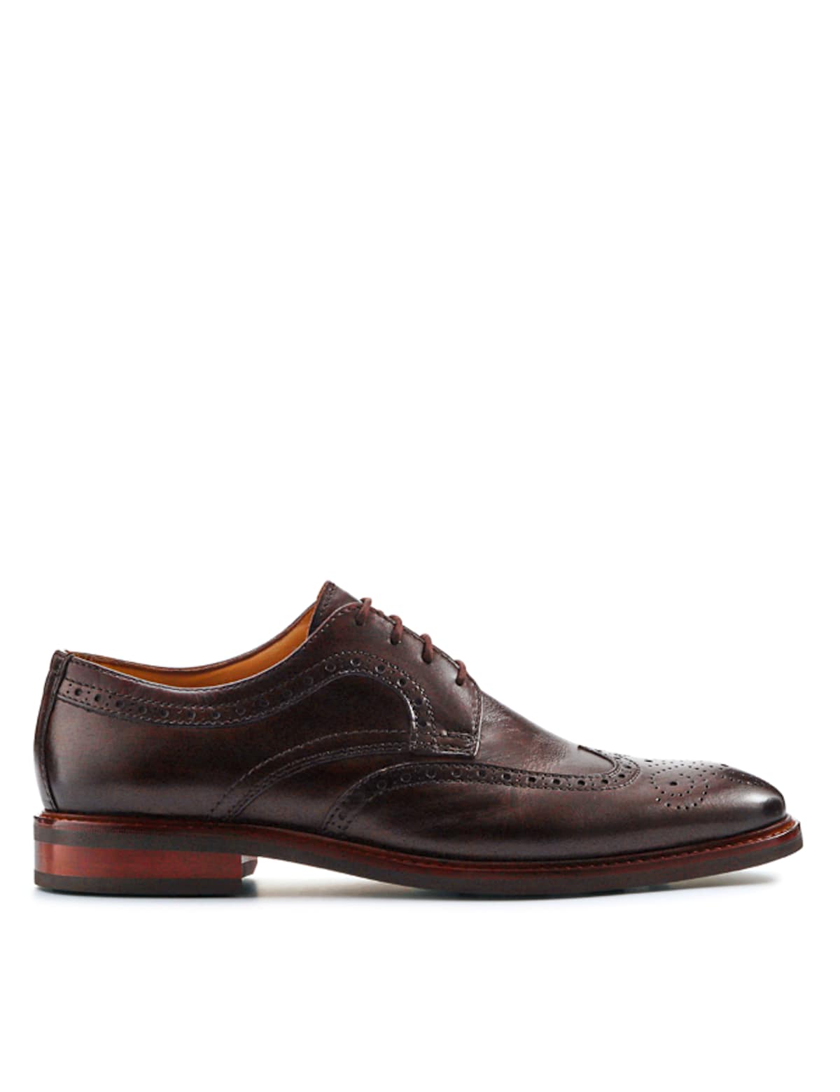 Men's Leather Brogues - Dark Brown | brogues | SAVINTARI