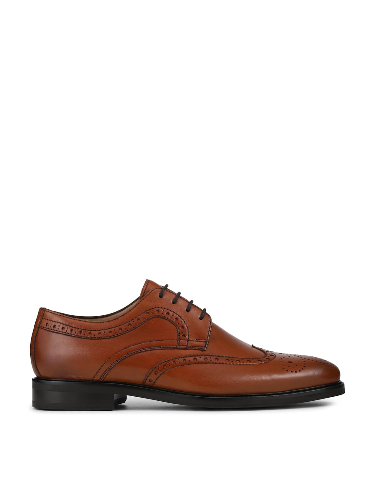 Men's Leather Brogues - Dark Brown | brogues | SAVINTARI