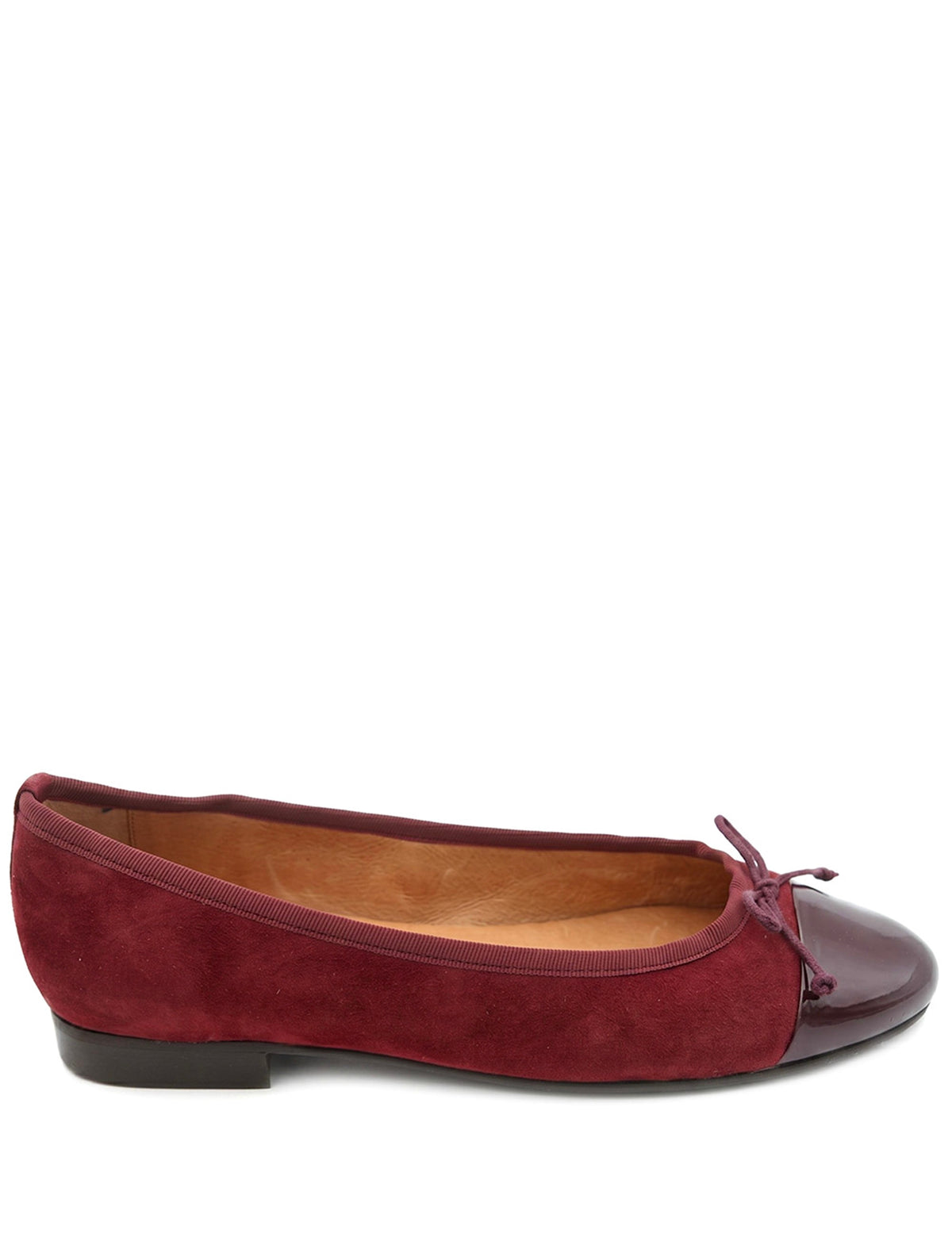 Women's Ballet Flats in Burgundy view 2 | ballet flats | SAVINTARI