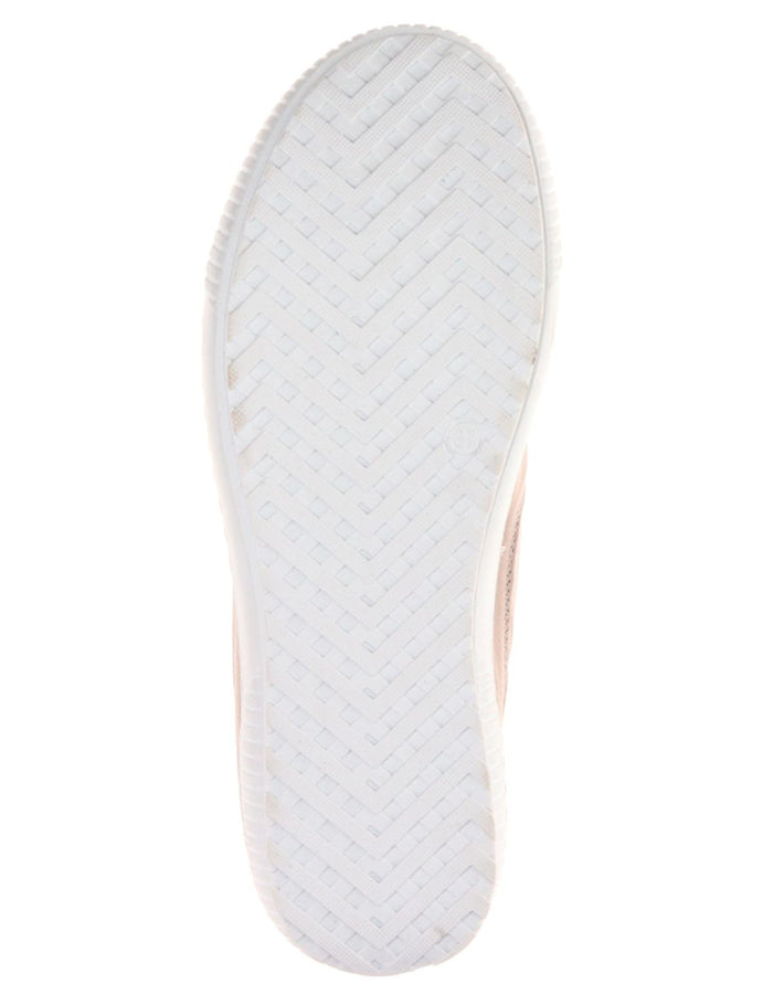 Women's Wide Fit Leather Lace Up Trainers - Stone | Everyday Trainers | SAVINTARI