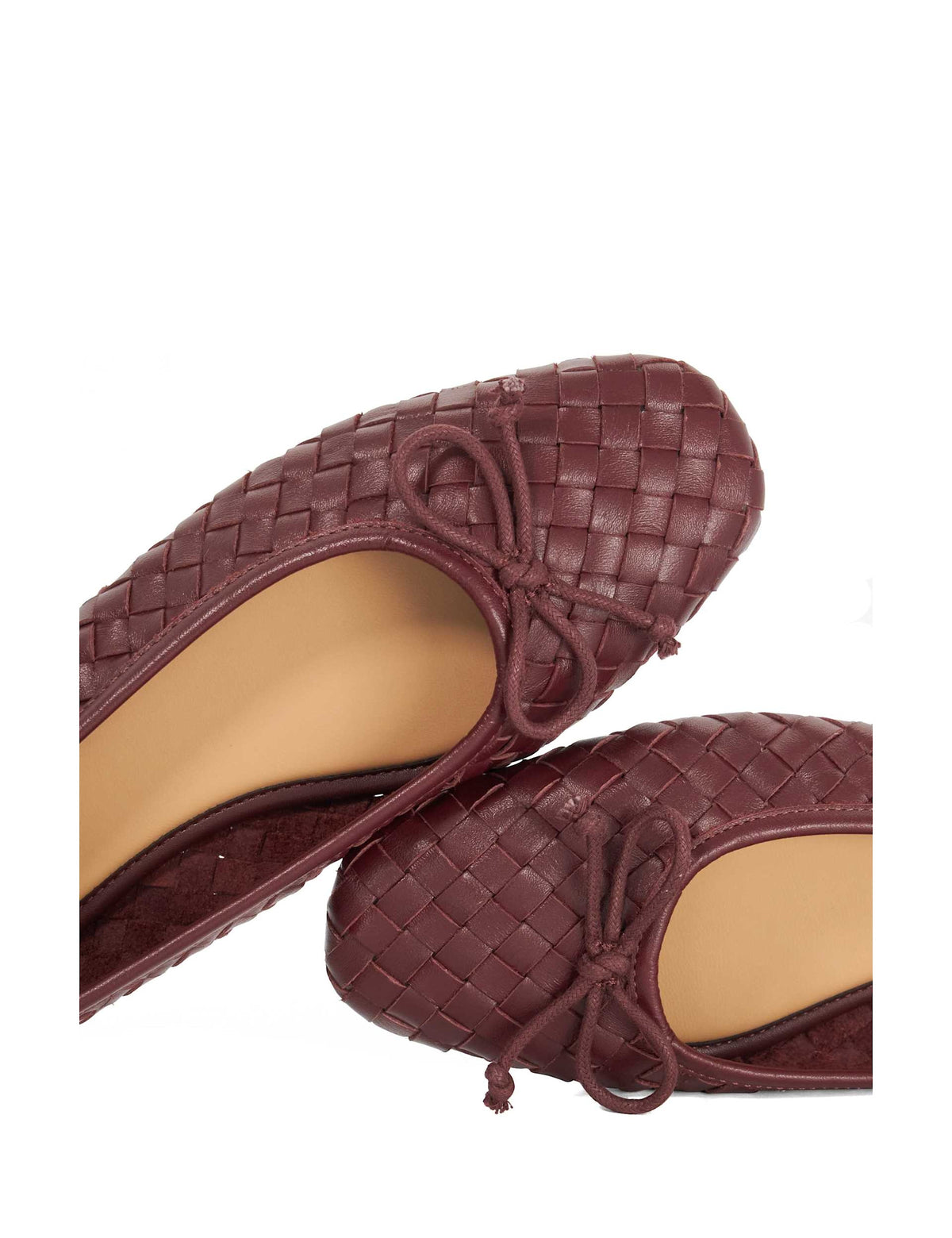 Women's Ballet Flats in Burgundy view 5 | ballet flats | SAVINTARI